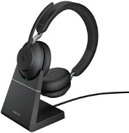 Vezeték nélküli fül-/fejhallgató Jabra Evolve2 65 MS Stereo USB-A Stand Black - Bezdrátová sluchátka