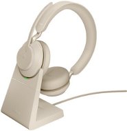 Jabra Evolve2 65 MS Stereo USB-A Stand Beige - Vezeték nélküli fül-/fejhallgató