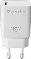 Cellularline USB-C csatlakozóval, Power Delivery (PD) 18 W - fehér - Töltő adapter