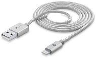Cellularline Unique Desing lightning cable pro iPhone stříbrný - Dátový kábel