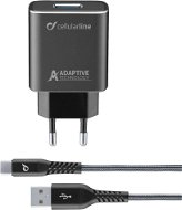 Cellularline Tetra Force USB-C 15 W čierna - Nabíjačka do siete
