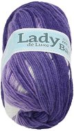 Lady de Luxe BATIK 100 g – 612 biela, fialová - Priadza
