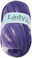Lady de Luxe BATIK 100g - 612 white, purple - Yarn
