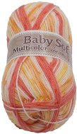 Jan Rejda Baby soft multicolour 100g - 612 white, yellow, orange, pink - Yarn
