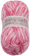 Baby soft multicolour 100g - 610 white, pink, purple - Yarn