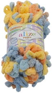 VLNIKA s. r. o. Puffy colour 100g - 6314 yellow, blue, orange - Yarn