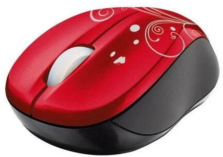 Trust Vivy Wireless Mini Mouse - Red Swirls - Mouse - Main image