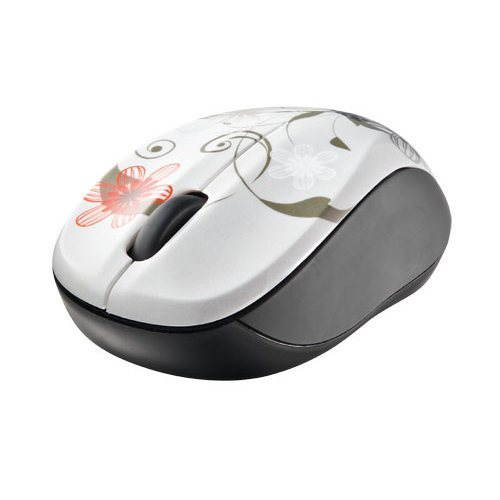 Trust Vivy Wireless Mini Mouse - Grey Flowers  - Mouse - Main image