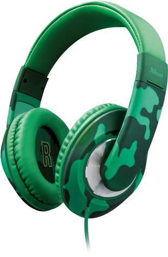 Trust Sonin Kids Headphone jungle camo Fő fotó Trust Sonin Kids Headphone jungle camo - Fej-/fülhallgató gyerekeknek - Fő fotó