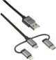 Trust 3-in-1 micro-USB USB-C Lightning cable 480Mbps 1m - Adatkábel