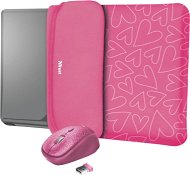 TRUST YVO MOUSE & SLEEVE F/15.6 – PINK - Laptop Case