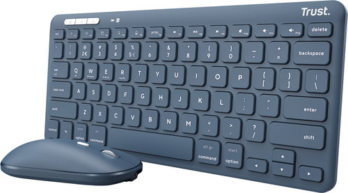 Trust Lyra Compact Set ECO - US, blau - Tastatur/Maus-Set - Hauptbild