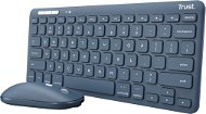Trust Lyra Compact Set ECO - US, blau - Tastatur/Maus-Set