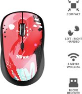 Trust Yvi Wireless Mouse Red Brush - Mouse