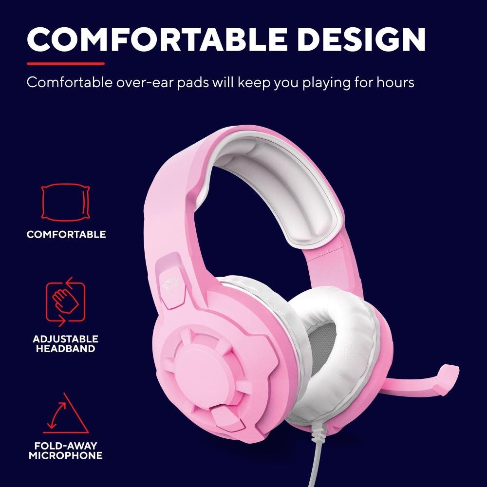 Trust GXT 411P RADIUS HEADSET PINK Gaming Headphones alza.hu