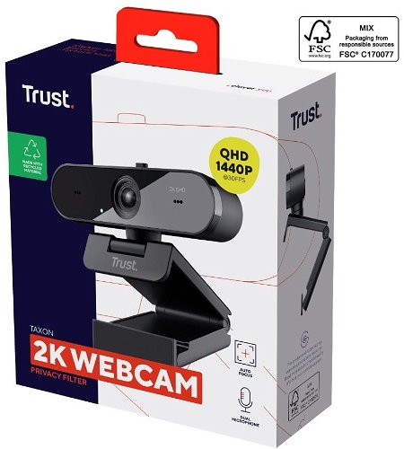 Trust TAXON QHD certified - Webcam ECO Webcam