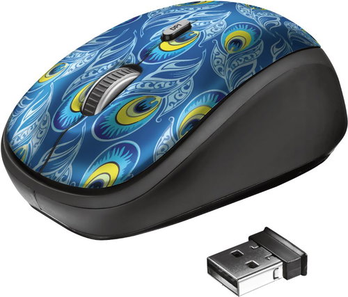 TRUST YVI WIRELESS MOUSE - Peacock - Mouse - Main image