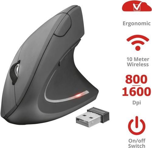 Trust Verto Wireless Ergonomic Mouse - Mouse