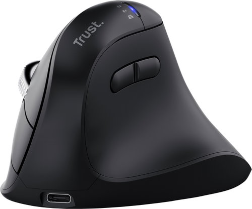 Trust VYRAN Ergonomic Multi-Wireless Hyperscroll Mouse Black - Mouse - Main image
