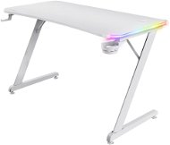 Trust GXT709W Luminus RGB, biela - Herný stôl