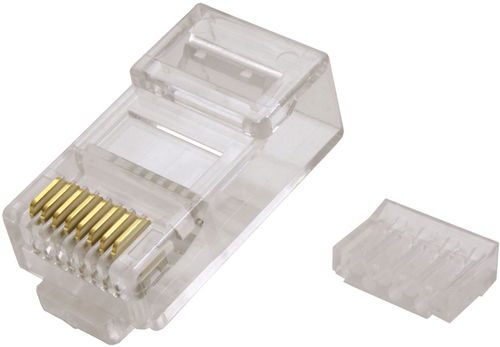 OEM Stecker RJ45 Kat. 6 / 6a ungeschirmtes Rundkabel, 100 Stück - Steckverbinder - Hauptbild