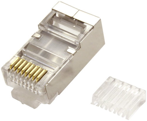 OEM Connector RJ45 cat. 6/6a Shielded, for Round Cable, 100pcs - Connector - Main image