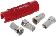 Schwaiger 4x F connector set FST8311 + tightening plastic key - Connector