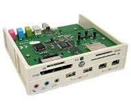 Kouwell F7209 - panel do 5.25" p., čtečka 6in1, 2x USB2.0, 3x Audio, 2x FireWire - PC Case