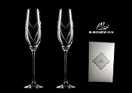 B. BOHEMIAN Wedding champagne glasses 210 ml HEARTS 2 pcs - Glass