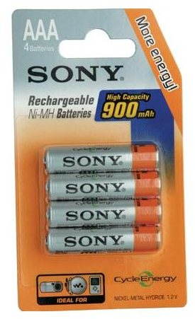 SONY NiMH 900mAh, 4pcs Main image SONY NiMH 900mAh, 4pcs - Disposable Battery - Main image