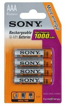 SONY NiMH 1000mAh, 4pcs - Disposable Battery - Main image