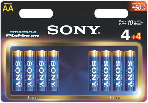 Sony STAMINA PLATINUM, LR6 AA 4 + 4 db - Eldobható elem - Fő fotó