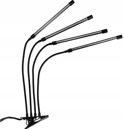 Jumi LED Plant Grow Light 80 Diodes, 4 Arms, Timer, 25W - LED Flashlight - Main image