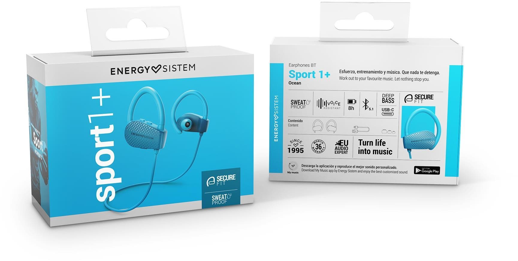 Energy Sistem Earphones Bluetooth Sport 1 Ocean Wireless