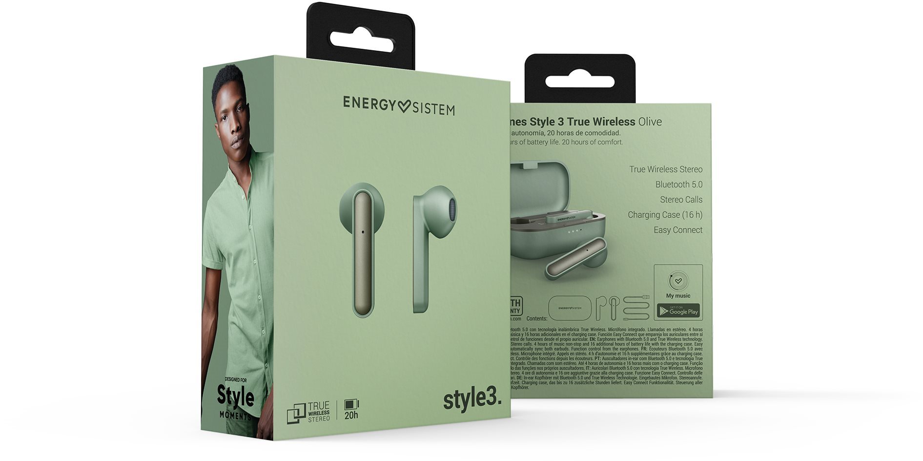 Energy System Earphones Style 3 True Wireless Olive Wireless