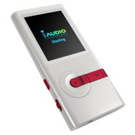 COWON iAUDIO U5 bílo-červený (white-red), 4GB, MP3/ WMA přehrávač, FM Tuner, dig. zázn., hodiny, bud - MP3 Player