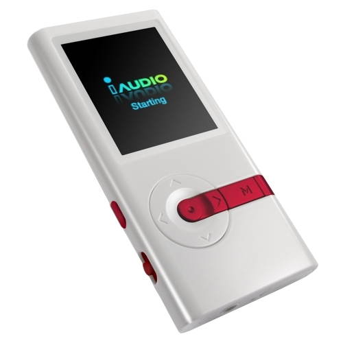 COWON iAUDIO U5 bílo-červený (white-red), 4GB, MP3/ WMA přehrávač, FM Tuner, dig. zázn., hodiny, bud - MP3 Player - Main image