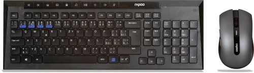 Rapoo 8200M Wireless Multi-Mode Black - CZ/SK - Keyboard and Mouse Set - Main image