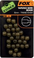 FOX Edges Tapered Bore Beads 6mm Trans Khaki 30pcs - Beads