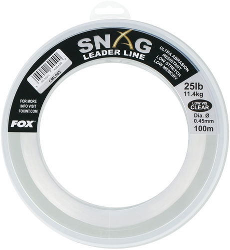 FOX Snag Leader Line 0,45mm 25lb 100m Clear - Fishing Line