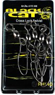 Black Cat Cross Lock Swivel with Carabiner, Size 3/0, 70kg, 5pcs - Swivel