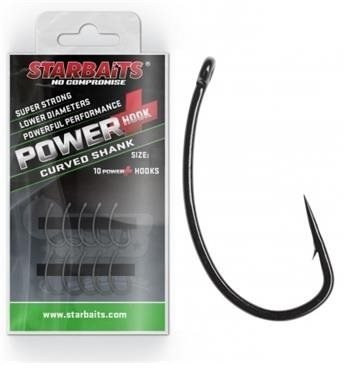Starbaits Power Hook Curved Shank, Size 8, 10pcs - Fish Hook