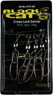 Black Cat Cross Lock Swivel with Carabiner, Size 1/0, 55kg, 5pcs - Swivel