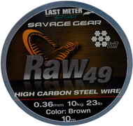 Savage Gear Raw49 0.36mm 11kg 24lb 10m Uncoated Brown - Cable