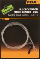 FOX Fluorocarbon Fused Leader 30lb + Kwik Change Swivel Size 10 - Rig