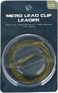 Nash Lead Clip Leader - Micro Ring Swivel, Micro Lead Clip & Tail Rubber, 0.75m - Assembly Kit