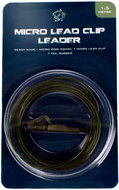 Nash Lead Clip Leader - Micro Ring Swivel, Micro Lead Clip & Tail Rubber, 1.5m - Assembly