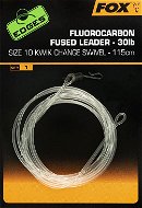 FOX Fluorocarbon Fused Leader Kwik változó forgatható 30 lb méret 10, 115 cm - Horogelőke