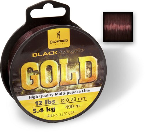 Browning Black Magic Gold Mono 0.27mm 5.7kg / 12.6lbs 490m Dark Brown - Fishing  Line