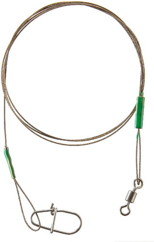 Cormoran 7x7 Wire Leader - Swivel and Corlock Snap Hook 6kg 45cm 2pcs - Cable - Main image